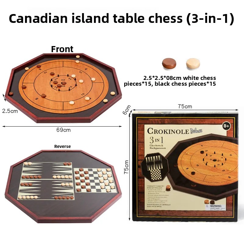 Board Game Vantage - Solid Wood Crokinole Board - Wooden