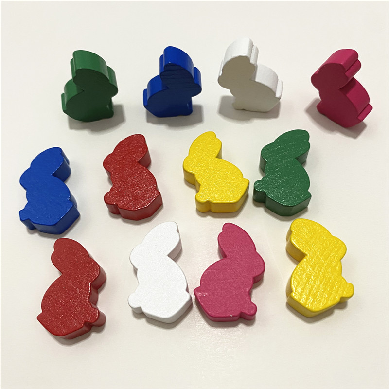 Board Game Quoridor - 12Pcs/Set Wood Rabbit Chess Pieces Accessories