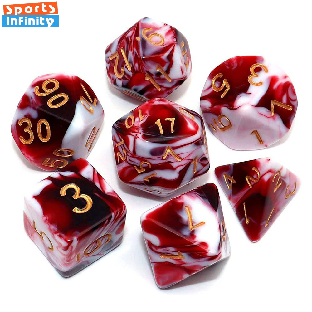 7 Pcs/set Double Colors Polyhe - огляд і ціна Board Game Font