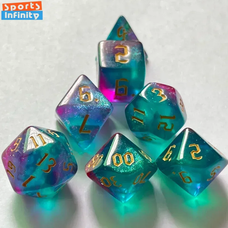 7 Pcs/set Double Colors Polyhe - огляд і ціна Board Game Font
