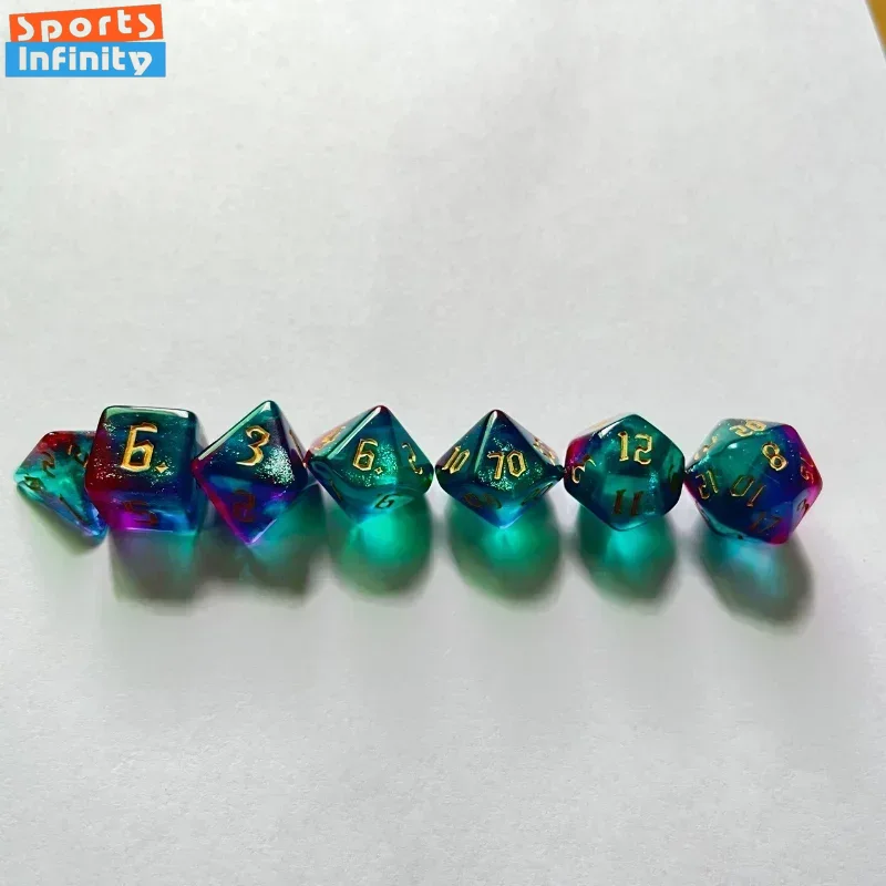 7 Pcs/set Double Colors Polyhe - огляд і ціна Board Game Font