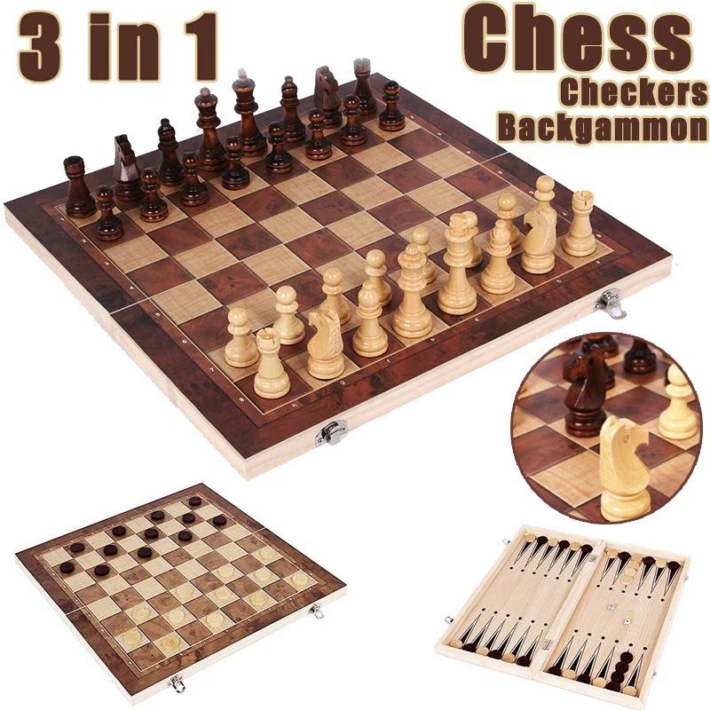 3 in 1 Chess Board, Folding Wo - огляд і ціна Board Game Vantage