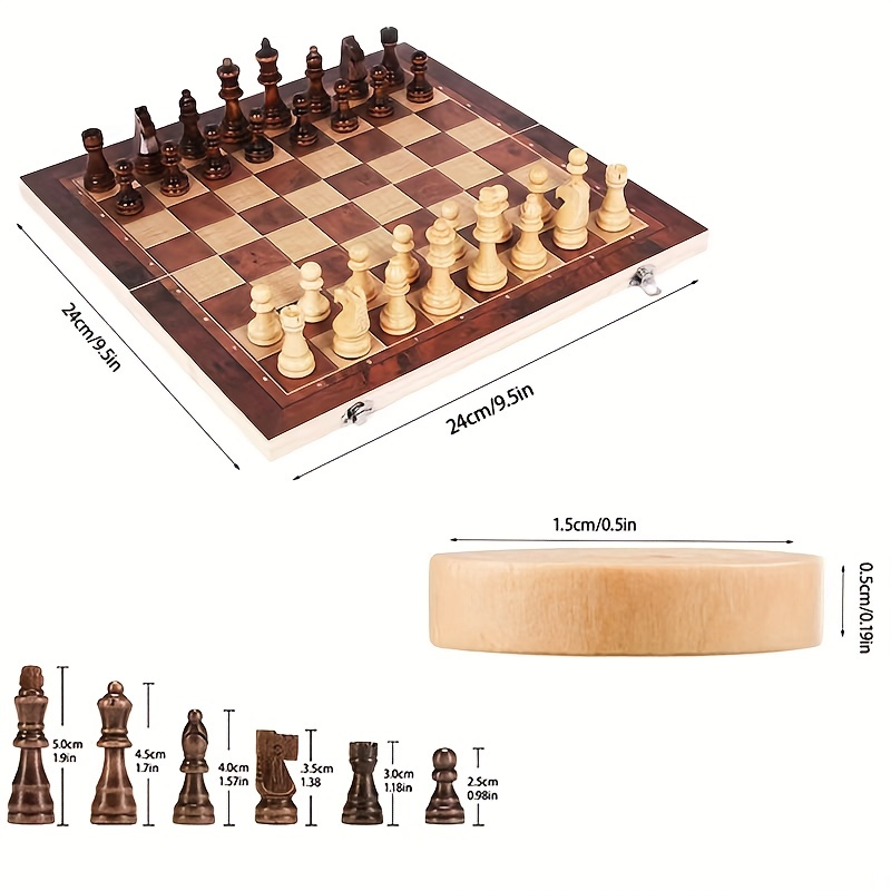 3 in 1 Chess Board, Folding Wo - огляд і ціна Board Game Vantage