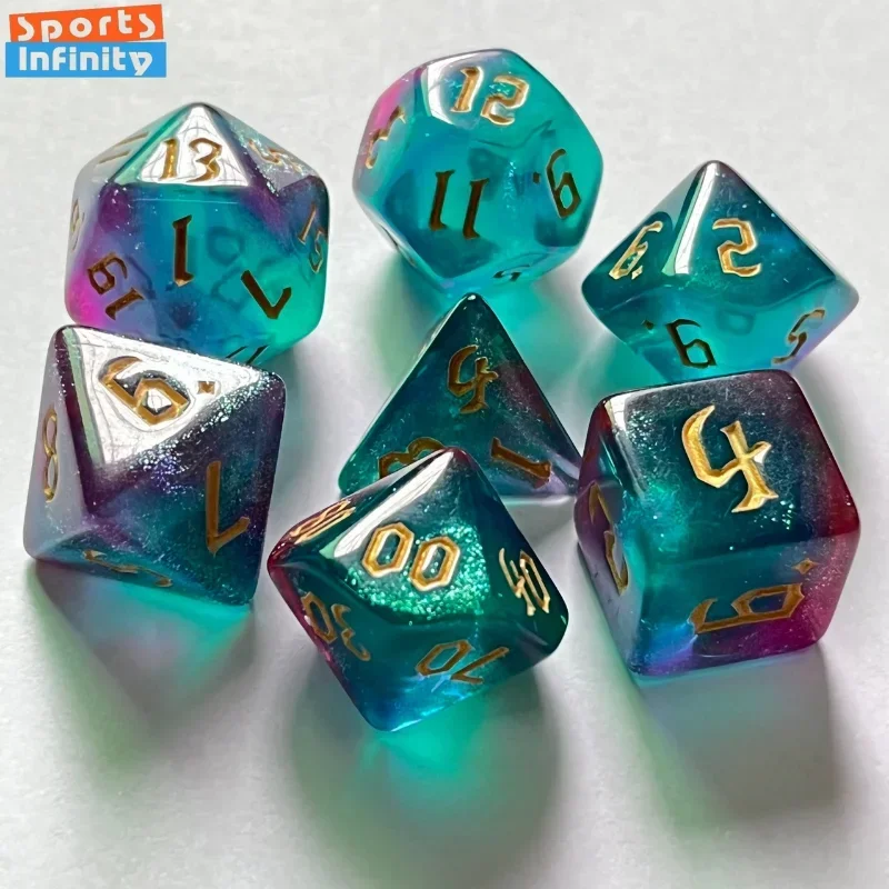 7 Pcs of New Double Colors Dic - огляд і ціна Board Game Font