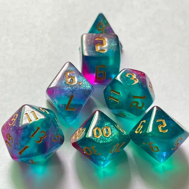 7 Pcs of New Double Colors Dic - огляд і ціна Board Game Font