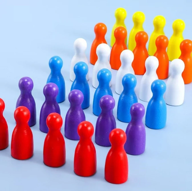 100 Pcs Colorful Wooden Chess  - огляд і ціна Board Game Impostor