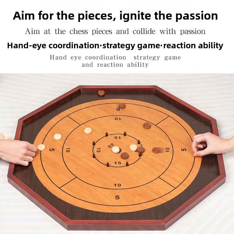 Solid Wood Crokinole Board - W - огляд і ціна Board Game Vantage