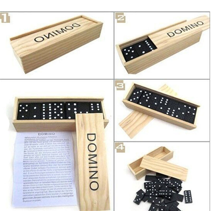 28pcs/Set Wooden Domino Board  - огляд і ціна Board Game Ludo