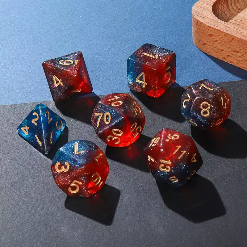 7 Pcs of New Double Colors Dic - огляд і ціна Board Game Font