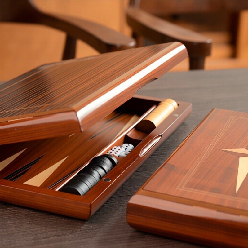 Solid Wood Backgammon 11-19 In - огляд і ціна Board Game Vantage