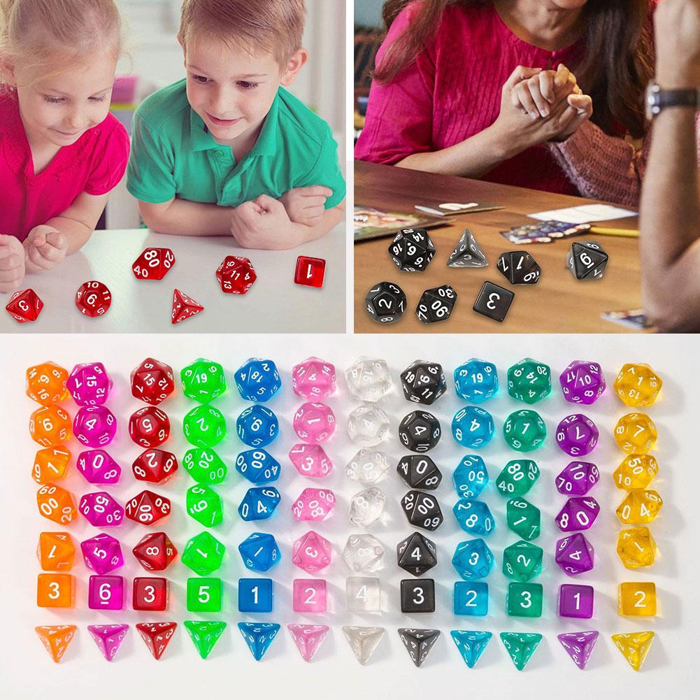 7 Pcs of New Single Color Dice - огляд і ціна Board Game Font