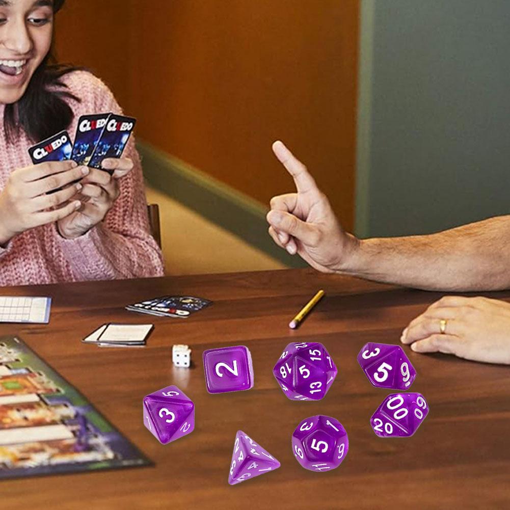 7 Pcs of New Single Color Dice - огляд і ціна Board Game Font