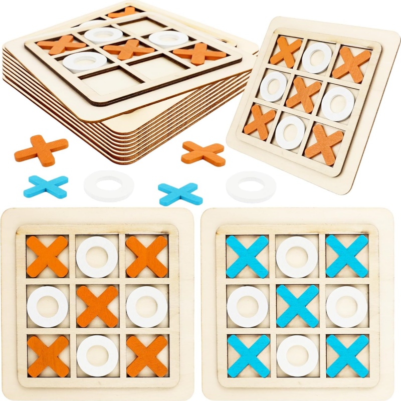 Wooden Tic Tac Toe Games Puzzl - огляд і ціна Board Game Template