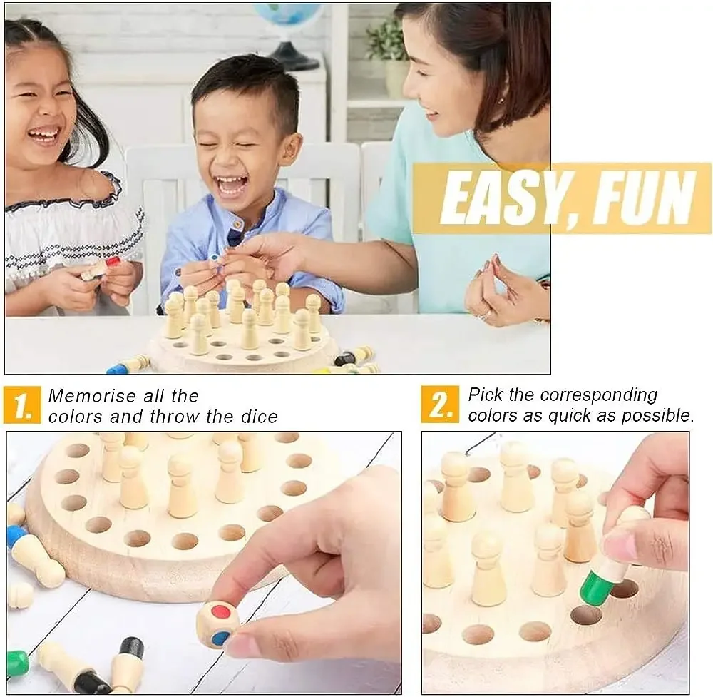 1PC Wooden Memory Match Stick  - огляд і ціна Board Game Word