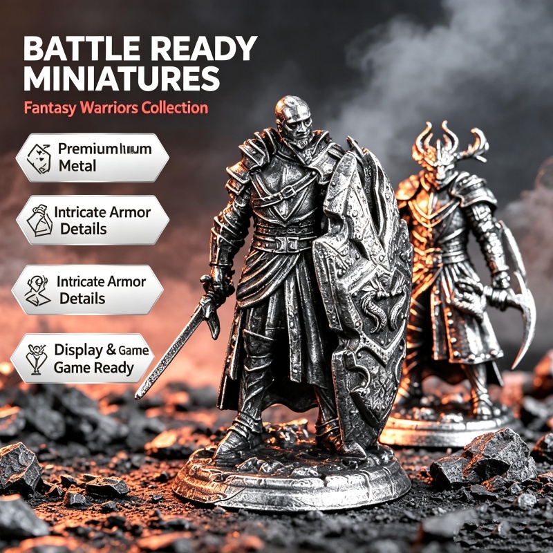 Solid White Copper Metal Minia - огляд і ціна Miniature Painting Set