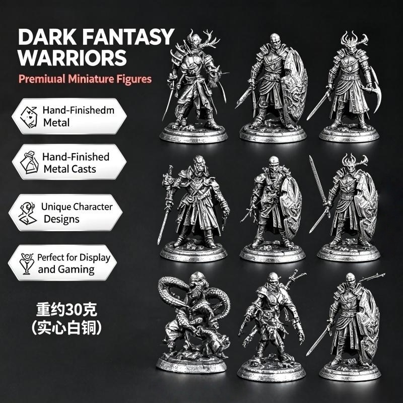 Solid White Copper Metal Minia - огляд і ціна Miniature Painting Set