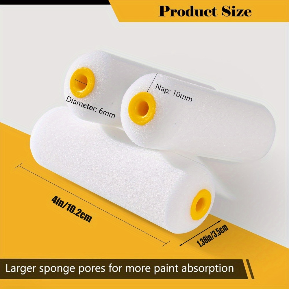 10 pcs Sponge Paint Roller Sma - огляд і ціна Miniature Painting Set