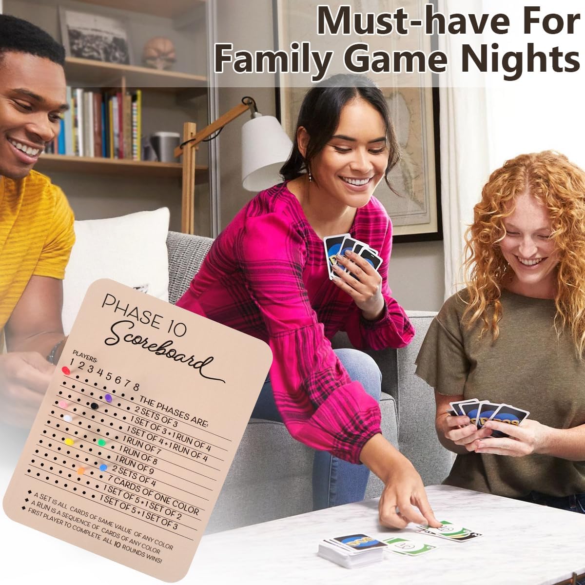1 Count Wooden Phase 10 Scoreb - огляд і ціна Board Game Template