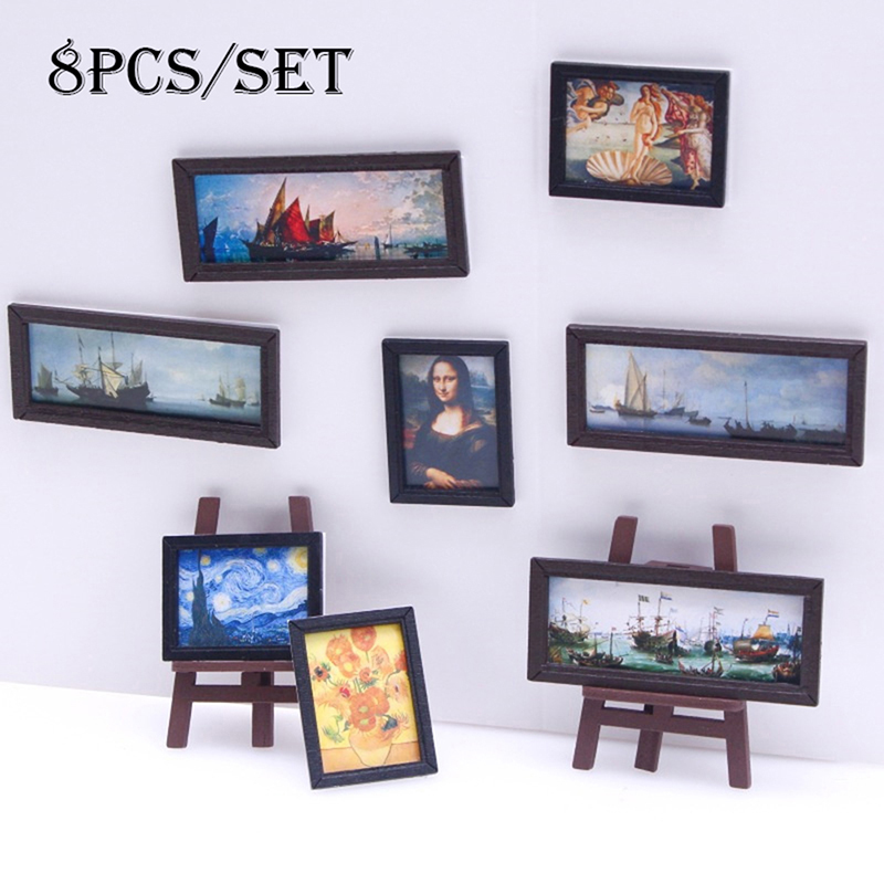 8Pcs/Set 1:12 Dollhouse Miniat - огляд і ціна Miniature Painting Set