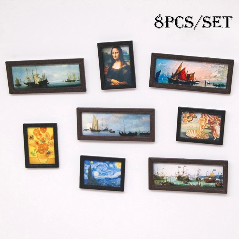 8Pcs/Set 1:12 Dollhouse Miniat - огляд і ціна Miniature Painting Set