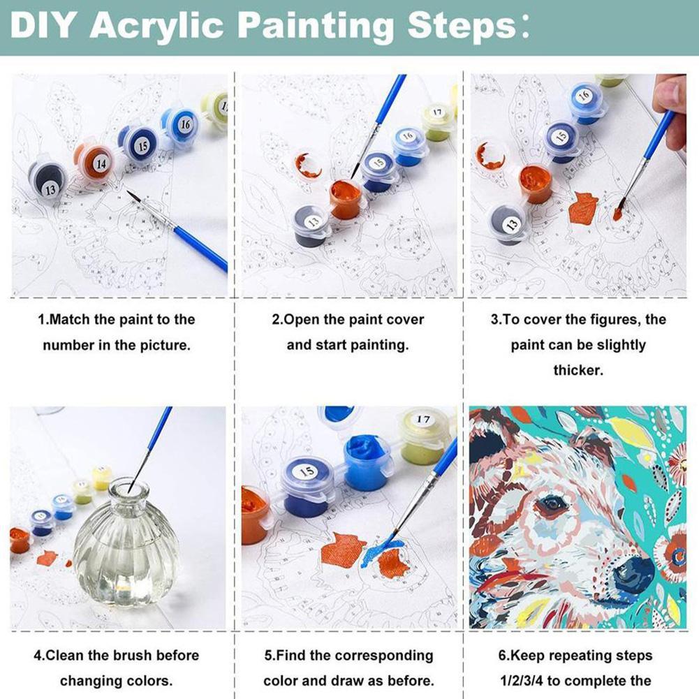 DIY Paint by Numbers Kit for A - огляд і ціна Miniature Painting Set